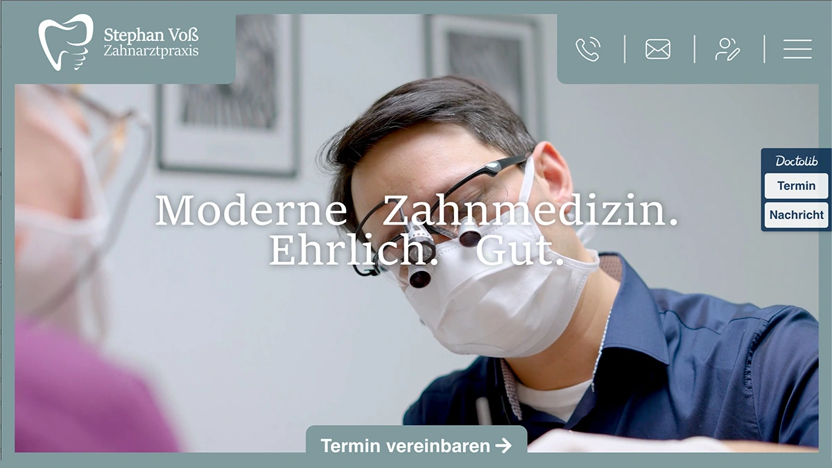 Nachher: moderner professioneller Praxis-Website Auftritt